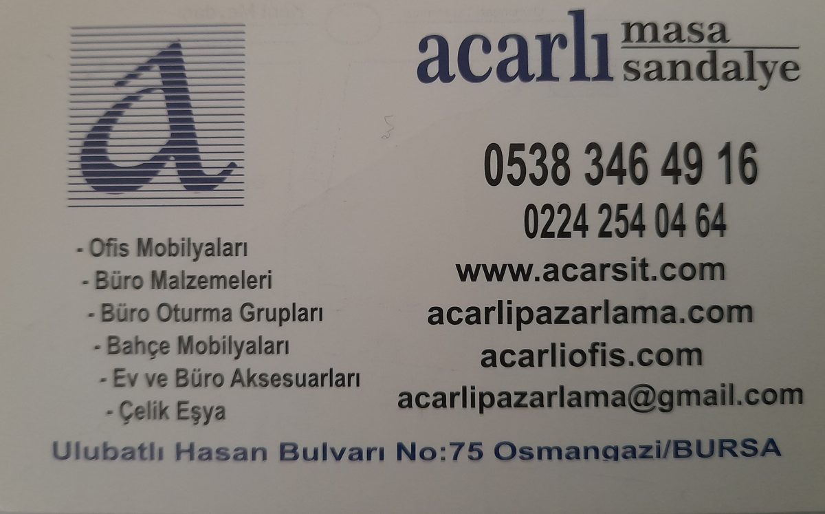 ACARLI MASA SANDALYE
