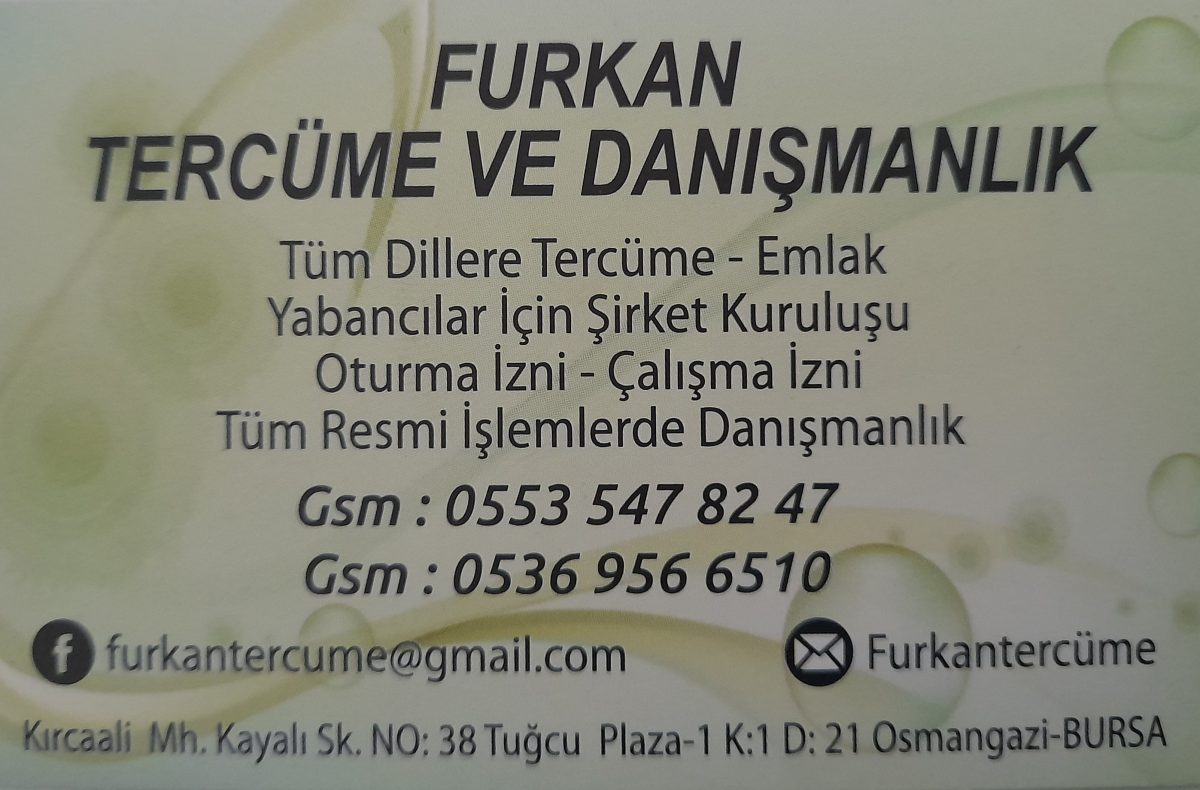 FURKAN TERCÜME VE DANIŞMANLIK