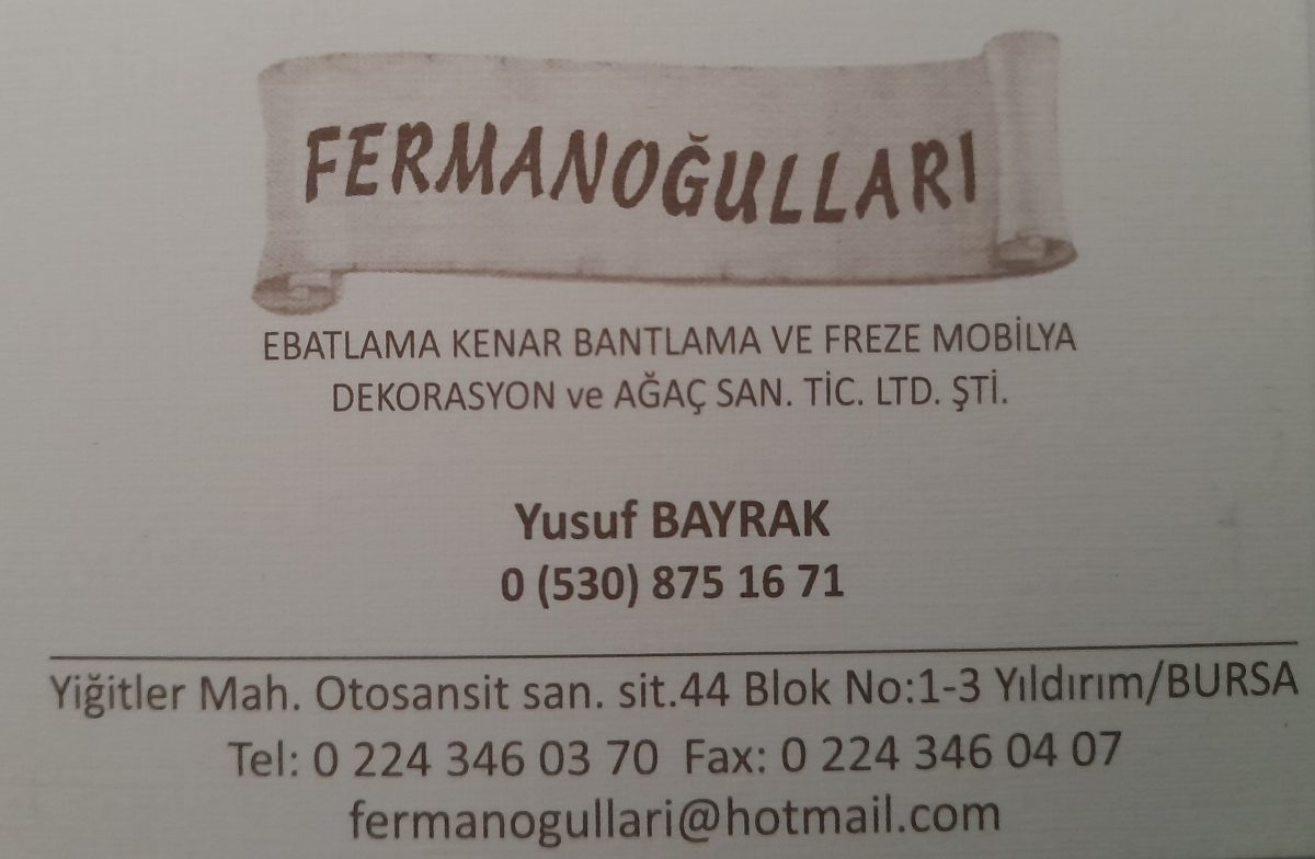 FERMANOĞULLARI EBATLAMA