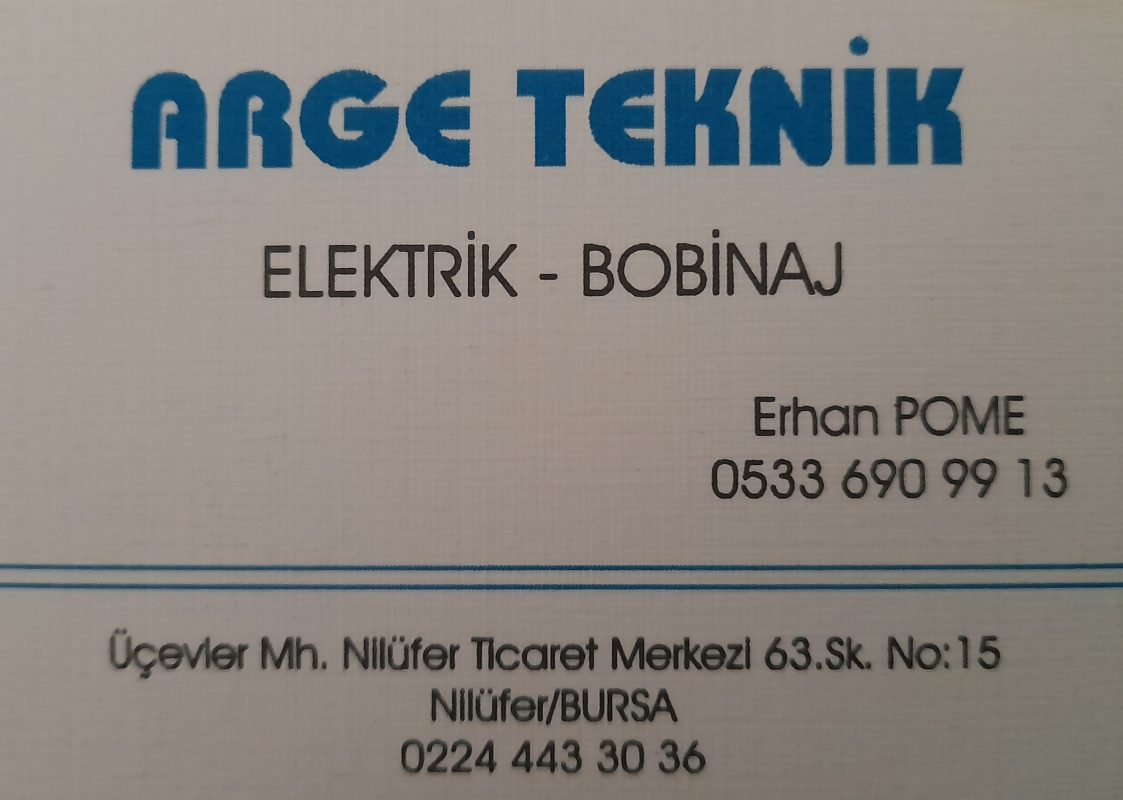 ARGE TEKNİK BOBİNAJ