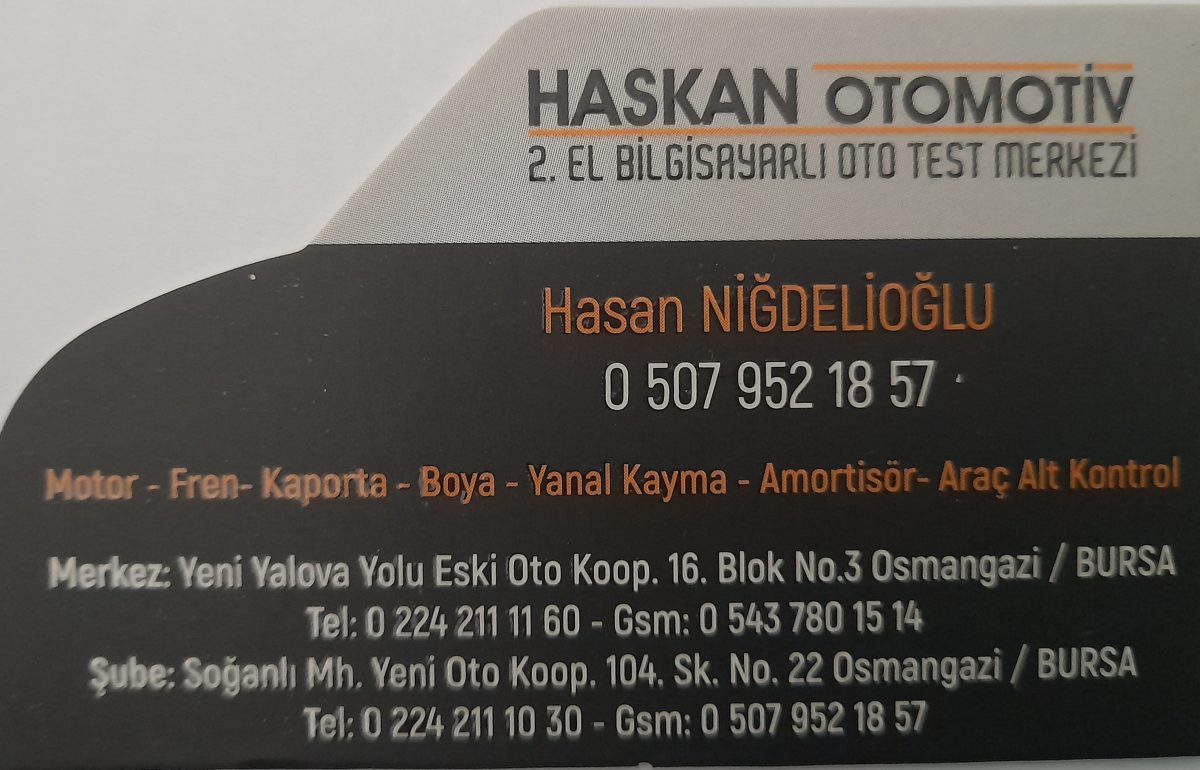 HASKAN OTOMOTİV OTO TEST