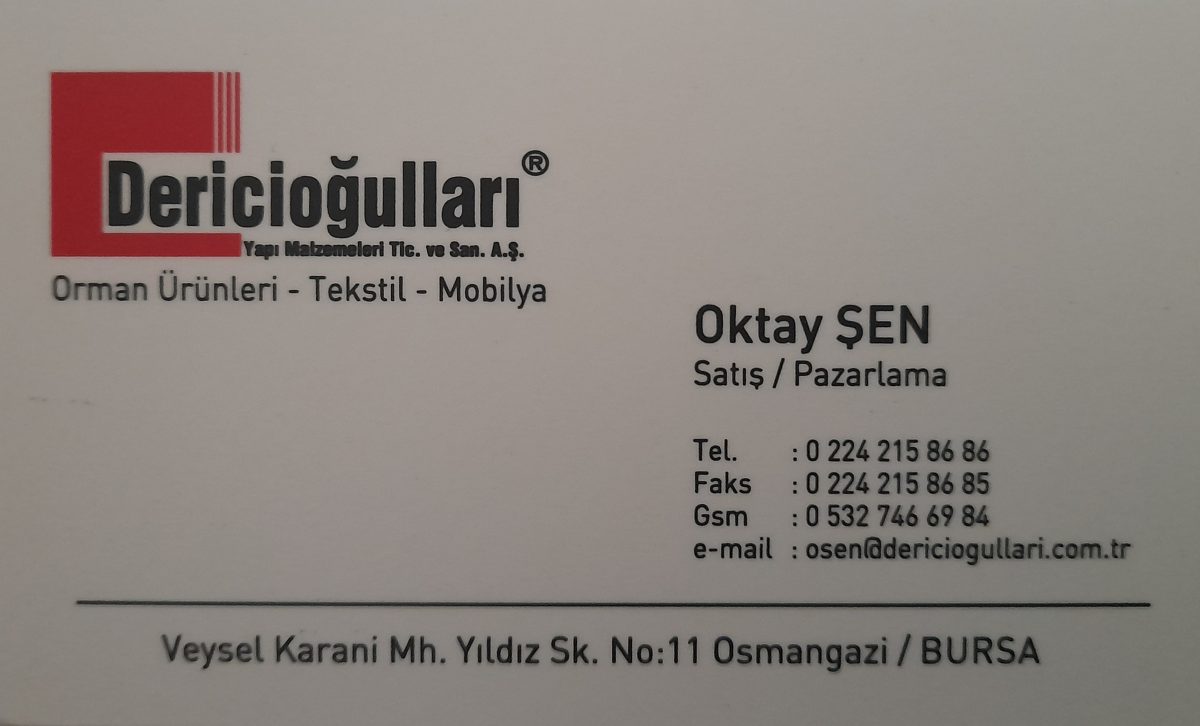 DERİCİOĞULLARI ORMAN ÜRÜNLERİ